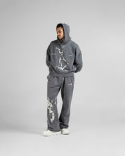 Hoodie Boxy Fit Gris Hustler