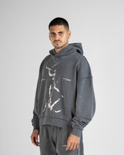 Hoodie Boxy Fit Gris Hustler