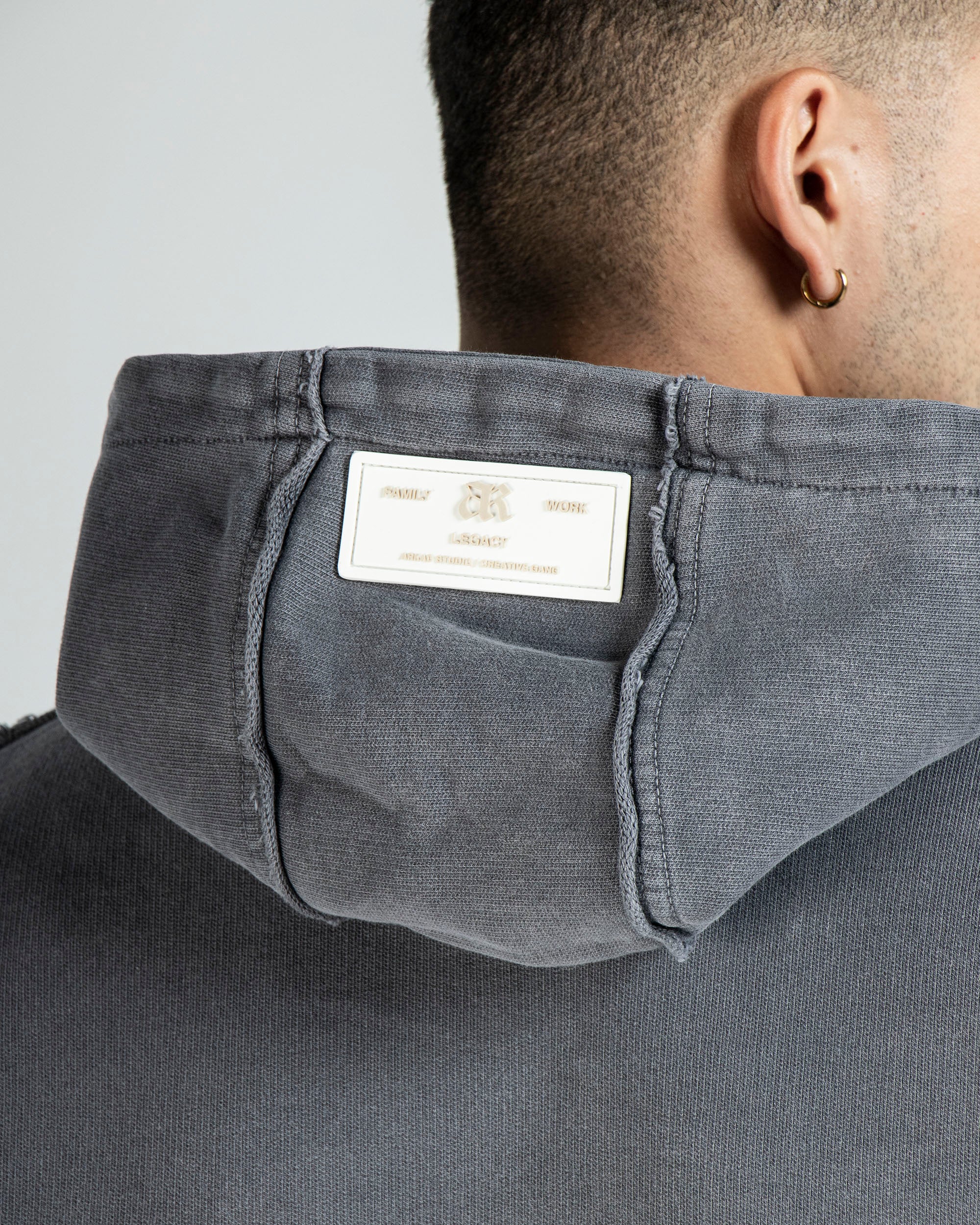 Hoodie Boxy Fit Gris Hustler