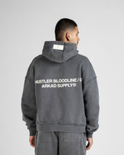 Hoodie Boxy Fit Gris Hustler