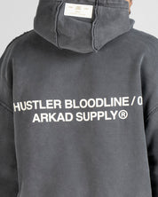 Hoodie Boxy Fit Gris Hustler