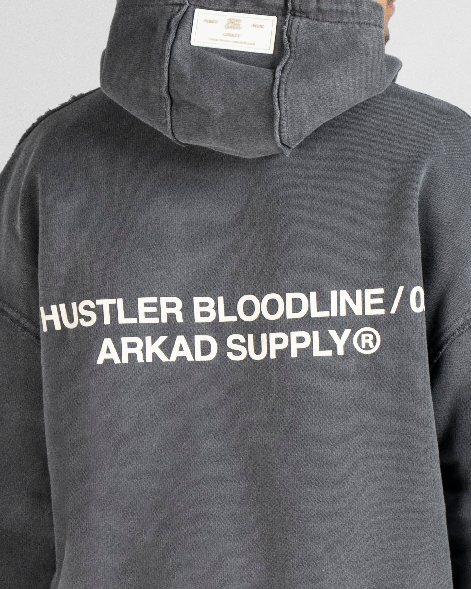 Hoodie Boxy Fit Gris Hustler