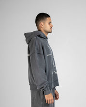 Hoodie Boxy Fit Gris Hustler
