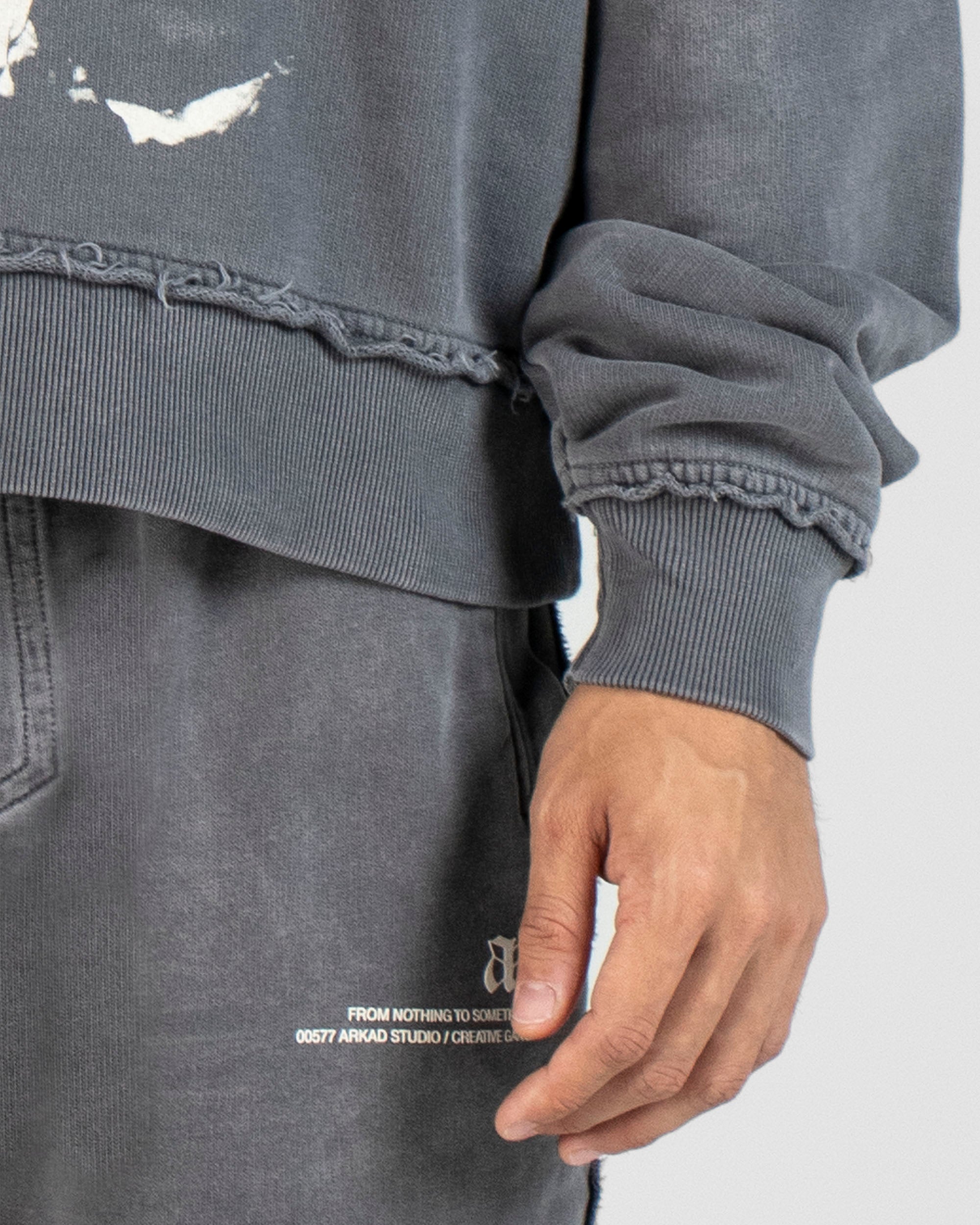 Hoodie Boxy Fit Gris Hustler