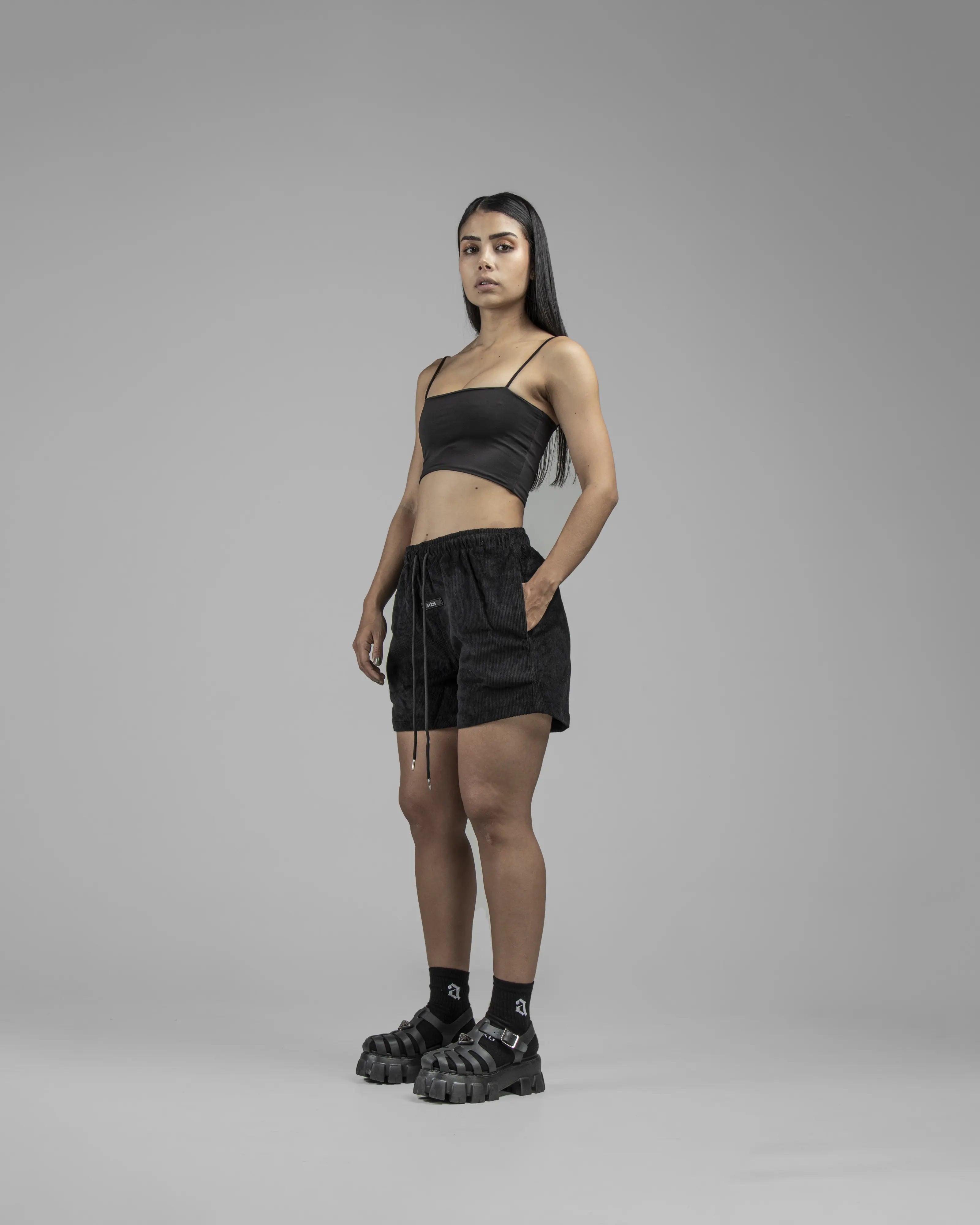 Classic Short pant Corduroy - Negro
