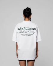 Tshirt Blanca Arkad Gang Texto Verde
